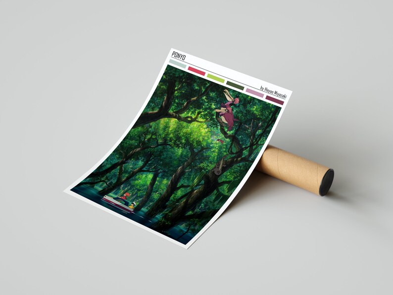 Ponyo Poster, Studio Ghibli Wall Art, Hayao Miyazaki Movie Print - Etsy