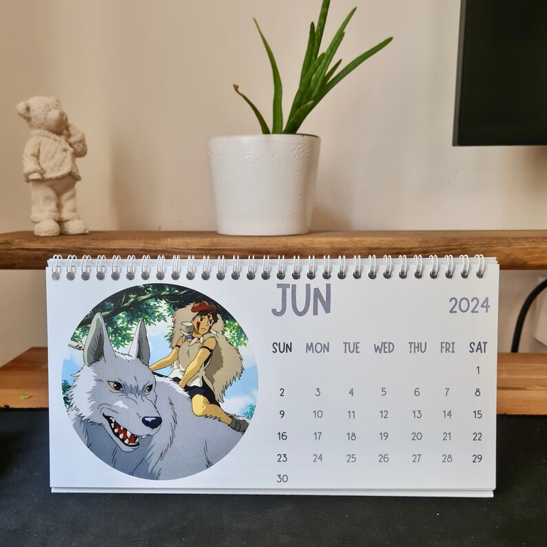 Calendar 2024 Studio Ghibli Desk Calendar Anime Desk Moon Etsy Calendar 2024 Studio Ghibli Desk Calendar Anime Desk Moon Etsy