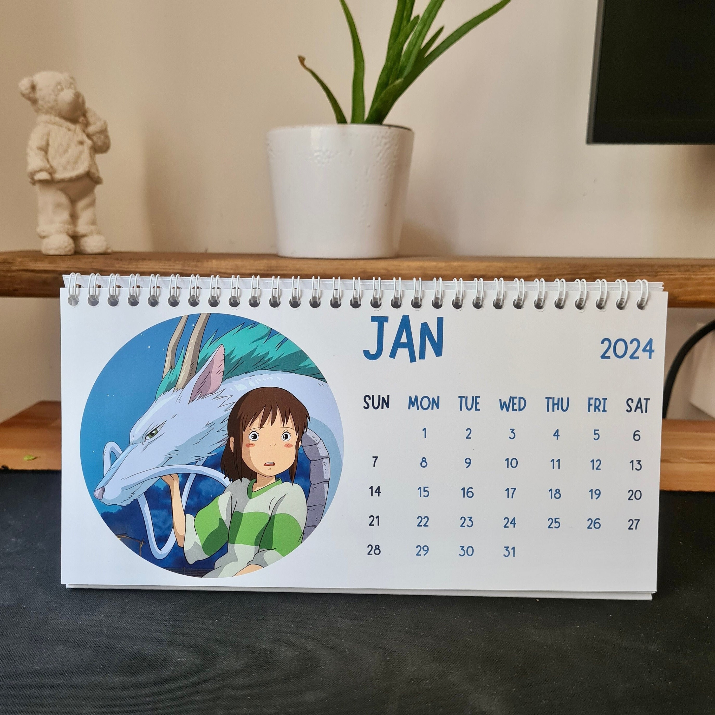 Studio Ghibli Calendar Calendar 2025 Spirited Away Desk Etsy UK