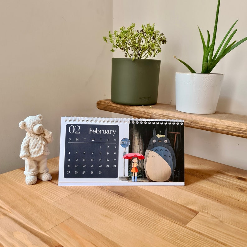 Studio Ghibli Calendar Calendar 2024 Spirited Away Desk Etsy UK