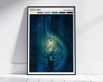 Spirited Away Anime Poster, Studio Ghibli Wall Art