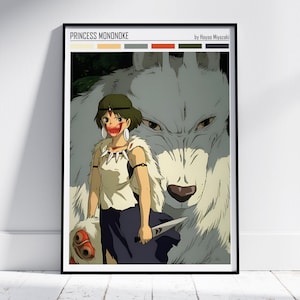 Poster Principessa Mononoke, Poster Studio Ghibli, Stampa Studio Ghibli, Poster Anime Wall Art, Hayao Miyazaki, Poster Principessa Mononoke Wall Art