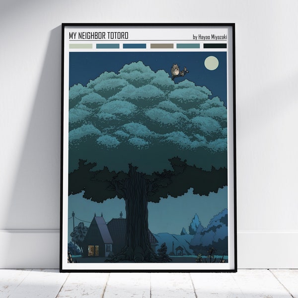 My Neighbour Totoro Poster, Studio Ghibli Print, Totoro Poster, Studio Ghibli Poster, Wall Art Anime Poster, Hayao Miyazaki Movie, Totoro