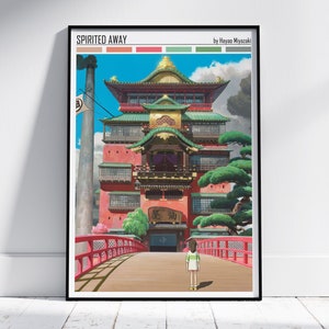 Póster de El viaje de Chihiro, impresión de Studio Ghibli, póster de Studio Ghibli, película de Hayao Miyazaki, arte de pared de El viaje de Chihiro, regalo de El viaje de Chihiro, Chihiro