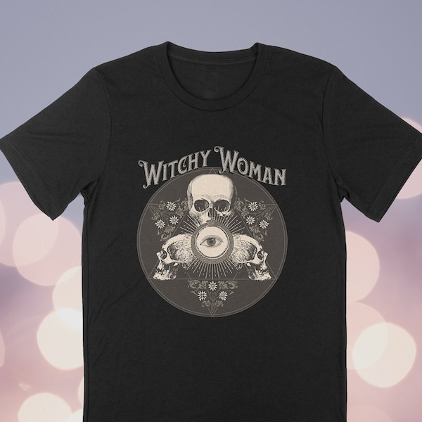 Witchy Woman Shirt, Eagles Band Shirt, Rock Concert Tee, Gift for Her, Witch, Halloween, Skulls Tshirt, Goth Shirt, Witchy Shirt,Funny Shirt