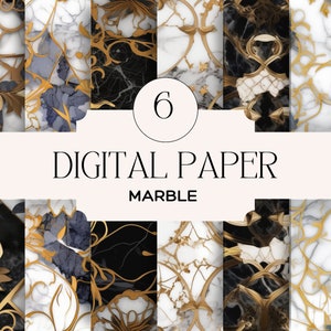 Intricate Marble Digital Paper Pack digital planner background notebook wallpaper DIGITAL DOWNLOAD seamless pattern for digital planners