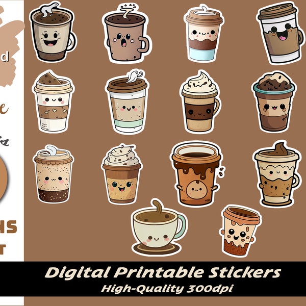 Coffee Cup Stickers Etsy