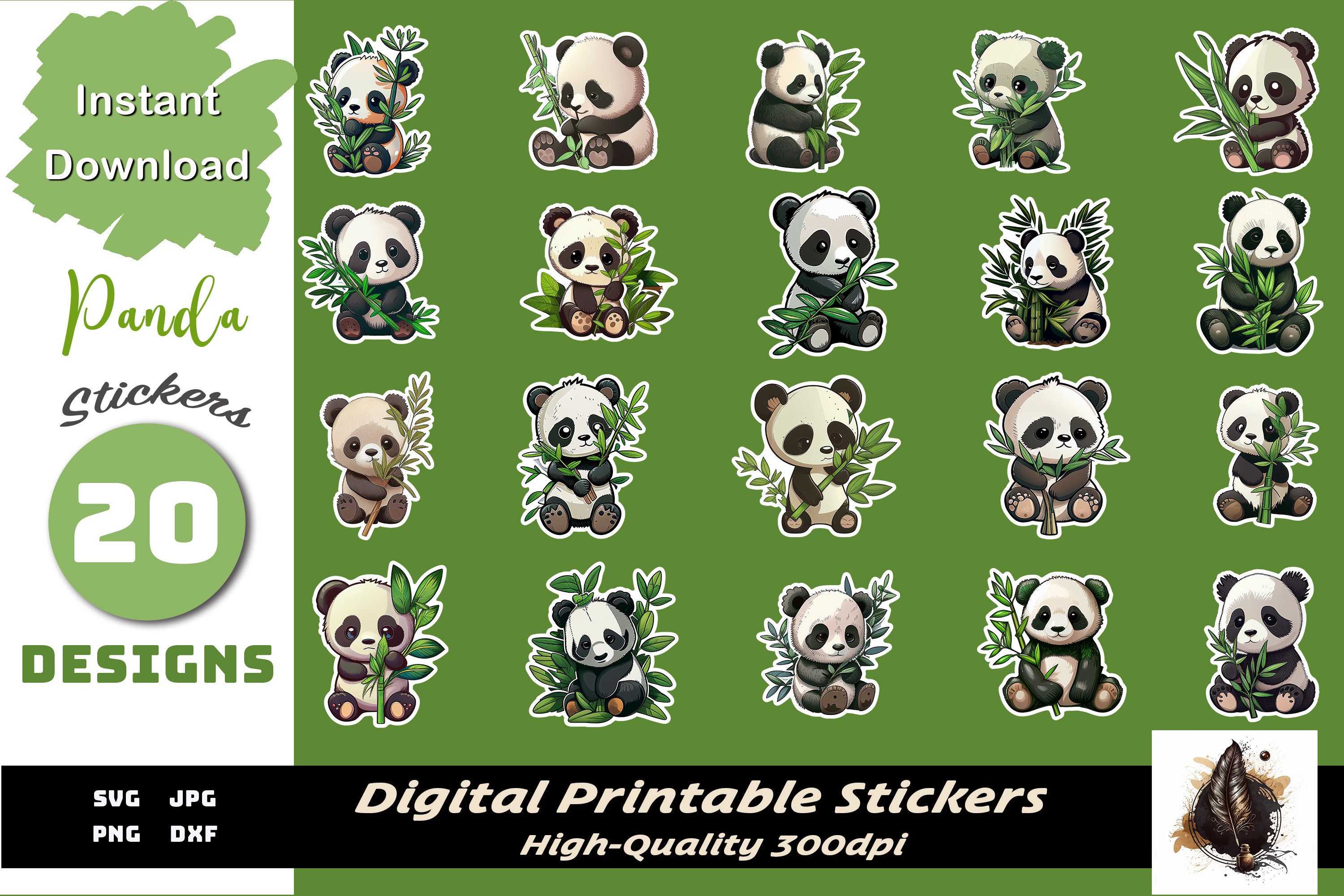 Cute plaid panda Sticker for Sale by Matjermoon