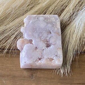 Natural Brazilian Rose Quartz Druzy Hand Carved