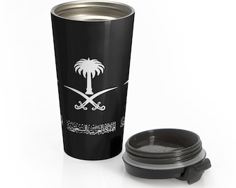 Taza de viaje de acero inoxidable saudí