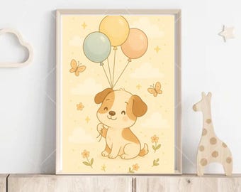 Cute dog picture, animated, self colours