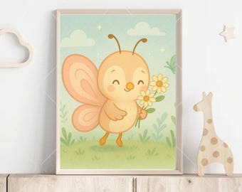Cute Butterfly Children's wall art