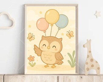 Cute Owl children's wall art