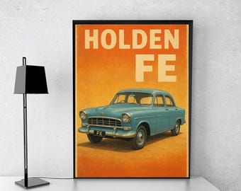 Retro Holden FE digital download poster