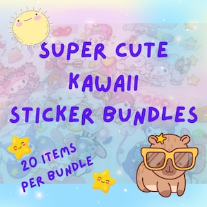 Kawaii Super Cute Sticker Bundle, Kawaii stickers, Korean Stickers, Japanese Stickers, Cute Stickers, Polco Sticker Bundle