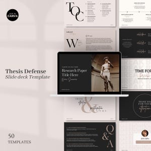 Canva-presentationsmall Redigerbar Canva-mall Presentationsbild för avhandling Mall för doktorandförslag Akademisk presentationsbild