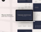 Canva Presentation Template Editable Canva Template Thesis Defense Presentation Slide Deck PHD Proposal Template Academic Presentation Slide