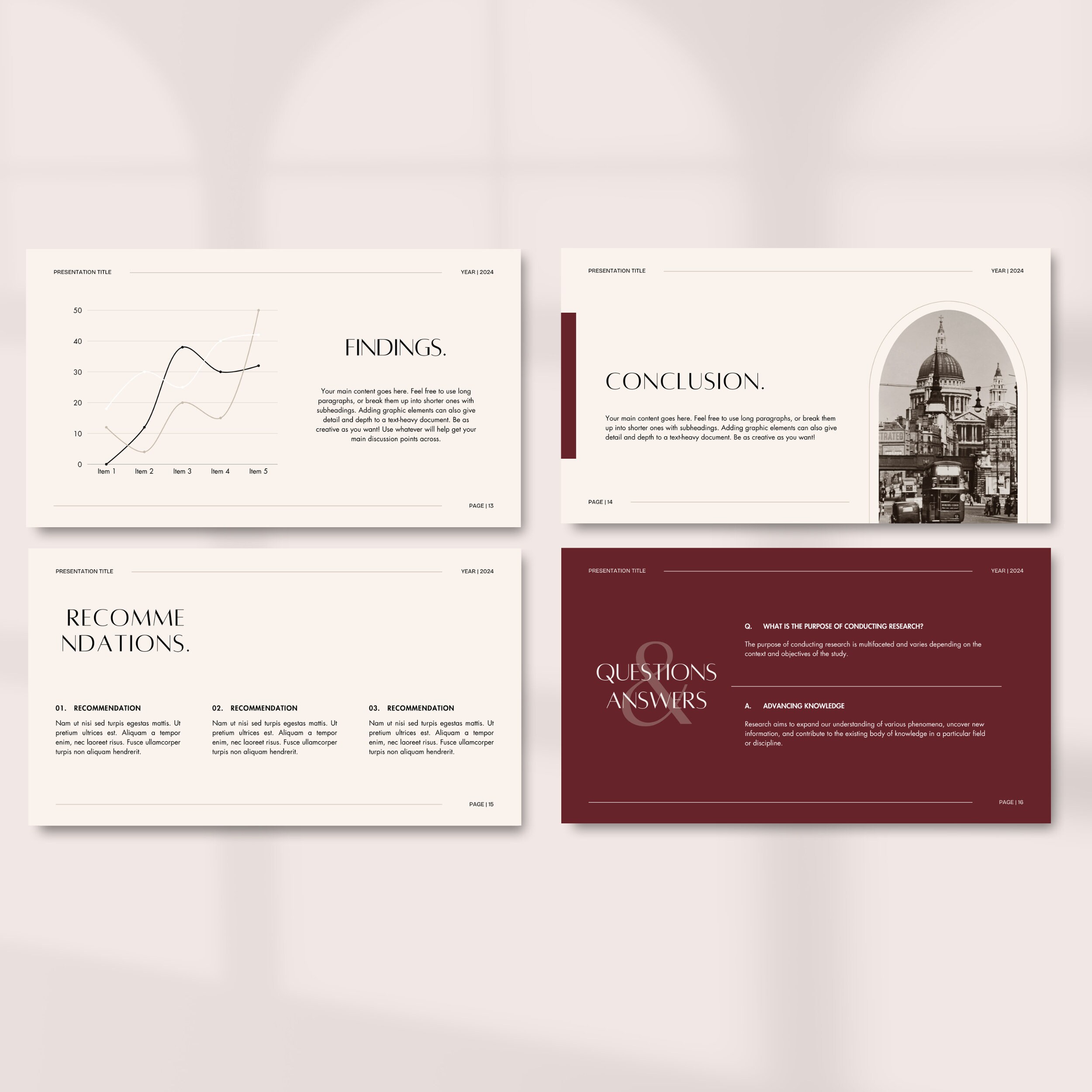 Powerpoint Presentation Template Thesis Defense Slide Deck Customizable ...