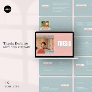 Canva-presentationsmall Redigerbar Canva-mall Presentationsbild för avhandling Mall för doktorandförslag Akademisk presentationsbild