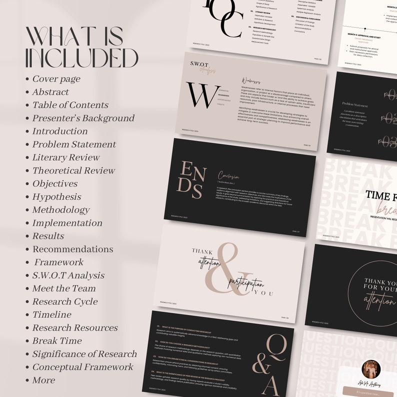Swot Example Background Canva Presentation Template Editable Canva Template Thesis Defense ...