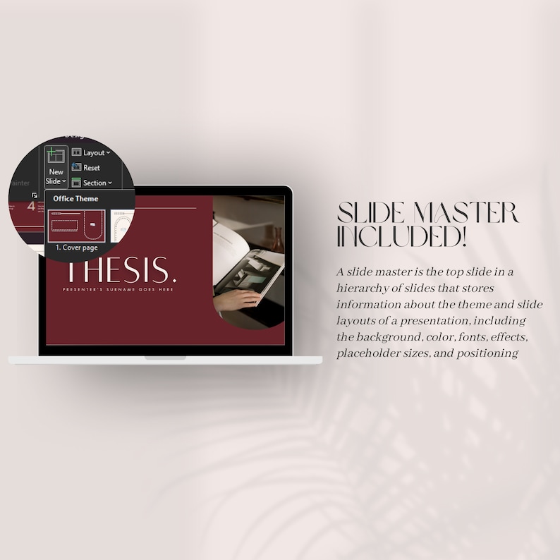 Powerpoint Presentation Template Thesis Defense Slide Deck Customizable ...