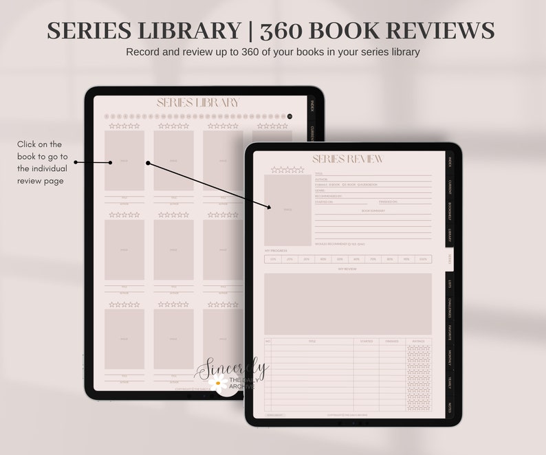 Digital Reading Journal Digital Reading Planner Reading Tracker Book