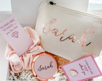 Will you be my Bridesmaid Proposal Gift Box, Luxury Filled Bridesmaid Box, Personalised Bridesmaid Gift Set, Rose Gold -PINK