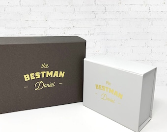 Personalisierte Groomsman Geschenkbox: Luxus Hochzeit Gastgeschenk