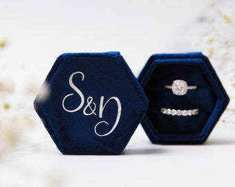 Personalisierte Samt Ring Box