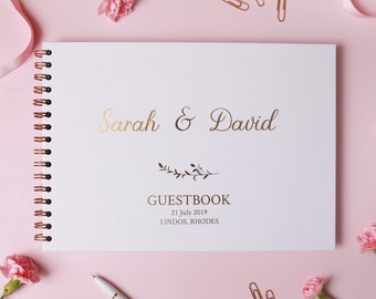 Personalised Wedding Guest Book A4, Guest Book Wedding Alternative, Polaroid GuestBook