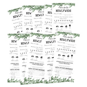 Conseils pour la carte de conseils de mariage de la mariée et du marié, jeu de mariage de conseil de Mr et Mrs, jeu de mariage Mad lib - 10 cartes