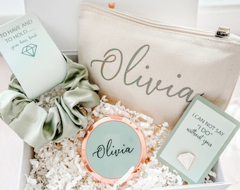 Will you be my Bridesmaid Proposal Gift Box, Sage Green Luxury Filled Bridesmaid Box, Personalised Bridesmaid Gift Set - Sage Green