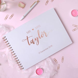 Personalised Wedding Guest Book Foiled