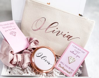 Will you be my Bridesmaid Proposal Gift Box, Luxury Filled Bridesmaid Box, Personalised Bridesmaid Gift Set, Rose Gold Bridesmaid Proposal