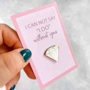 Willst du meine Brautjungfer Vorschlag Geschenk, Diamant Pin Karte Brautjungfer Trauzeugin Geschenk sein