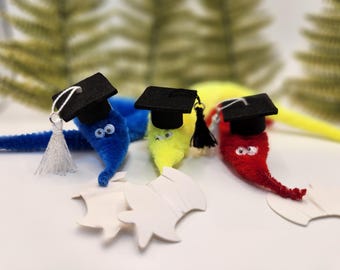 Graduation Silly worms, worms on a string