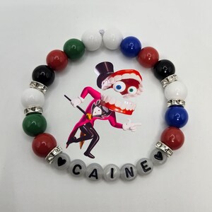 Bracelets The Amazing Digital Circus, phosphorescents, bijoux, tadc, pomni, Jax, Ragatha, kinger, gangle, zooble, caine, bubble, gummigoo Caine
