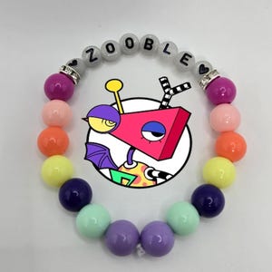 Bracelets The Amazing Digital Circus, phosphorescents, bijoux, tadc, pomni, Jax, Ragatha, kinger, gangle, zooble, caine, bubble, gummigoo Zooble