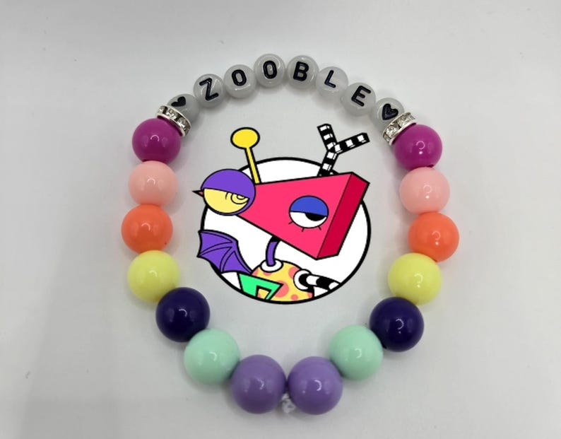 Bracelets The Amazing Digital Circus, phosphorescents, bijoux, tadc, pomni, Jax, Ragatha, kinger, gangle, zooble, caine, bubble, gummigoo Zooble