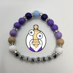 Bracelets The Amazing Digital Circus, phosphorescents, bijoux, tadc, pomni, Jax, Ragatha, kinger, gangle, zooble, caine, bubble, gummigoo Kinger