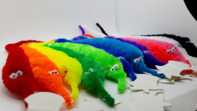 Worms, magical worms, wormies, worms on a string, silly worms, colorful worms, children toys, adopt a worm, werms, silly worms on a string image 2