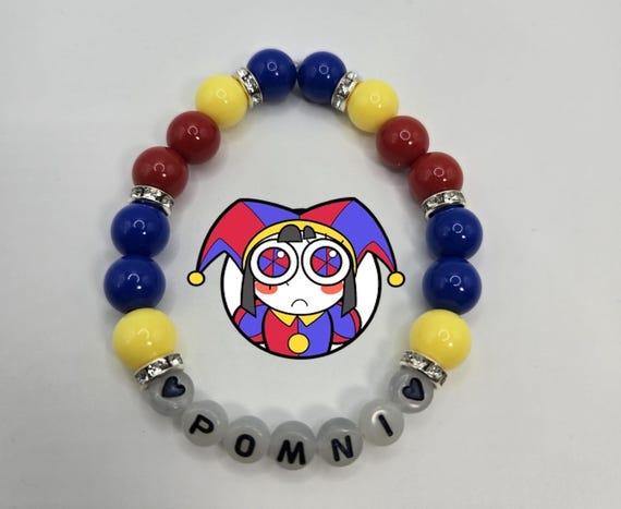 The Amazing Digital Circus Bracelets, glow in the dark, jewelry, tadc, pomni, Jax, Ragatha, kinger, gangle, zooble, Caine, bubble, gummigoo
