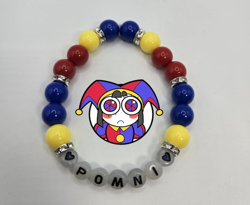 Bracelets The Amazing Digital Circus, phosphorescents, bijoux, tadc, pomni, Jax, Ragatha, kinger, gangle, zooble, caine, bubble, gummigoo Pomni
