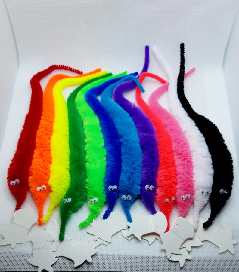 Worms, magical worms, wormies, worms on a string, silly worms, colorful worms, children toys, adopt a worm, werms, silly worms on a string image 4
