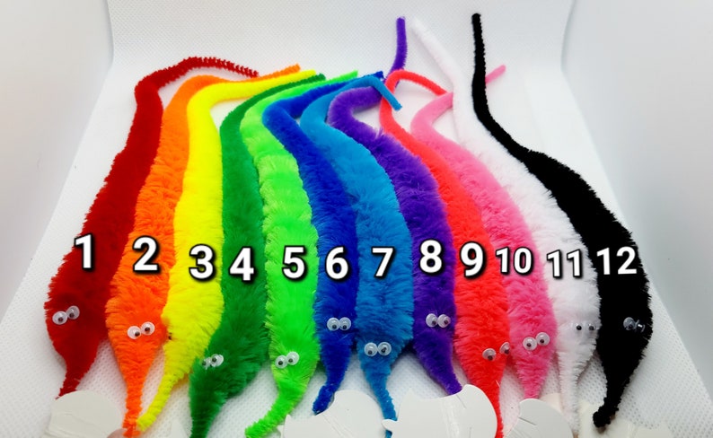 Worms, magical worms, wormies, worms on a string, silly worms, colorful worms, children toys, adopt a worm, werms, silly worms on a string image 1
