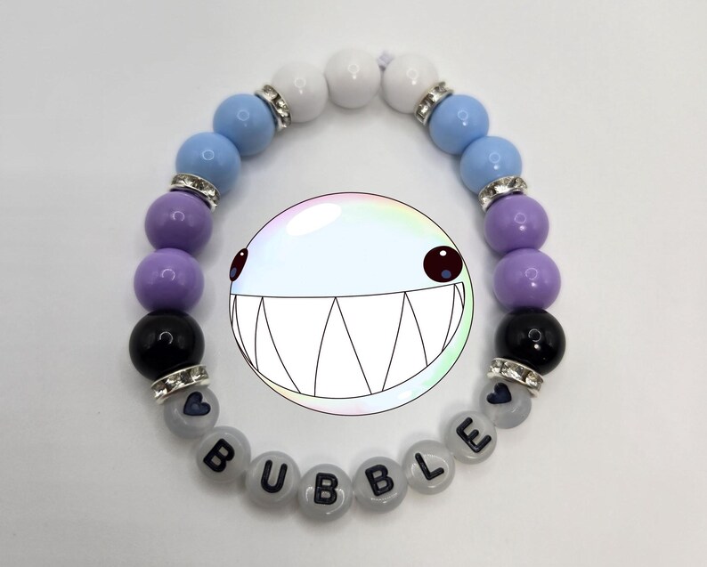 Bracelets The Amazing Digital Circus, phosphorescents, bijoux, tadc, pomni, Jax, Ragatha, kinger, gangle, zooble, caine, bubble, gummigoo Bubble