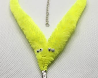 Wormie necklace, worms on a string, friendship necklace, valentines day gifts, relationship, gift, teens, kids, birthday gift, boys, girls