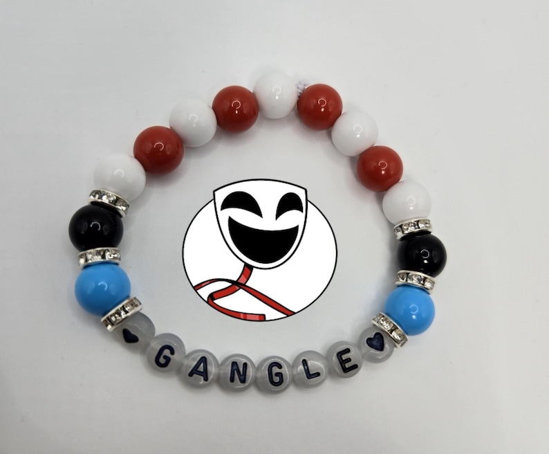 Bracelets The Amazing Digital Circus, phosphorescents, bijoux, tadc, pomni, Jax, Ragatha, kinger, gangle, zooble, caine, bubble, gummigoo Gangle