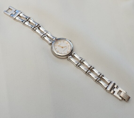 Ecclissi Womens Sterling Silver Bamboo Link Wrist Watch, need battery Ecclissi Sterling Bamboo Link Ladies Wristwatch, Running W  main image 2