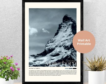 Matterhorn Print Digital Wall Art Matterhorn Wall Art Matterhorn Poster Matterhorn Foto Matterhorn Poster Print Matterhorn Wall Decor